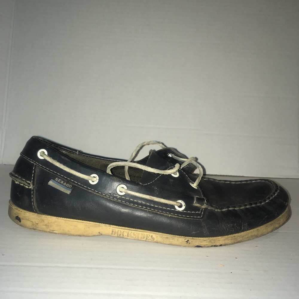 Sebago Docksides Boat Shoes Navy Size 10